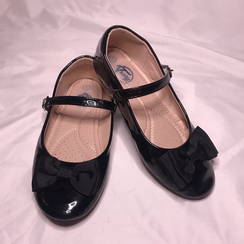 Trary Girls Ballet Flats Black Dress Shoes Size :